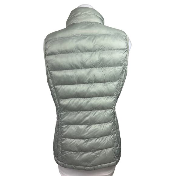 32 Degrees Heat Silver Zip Up High Neck Pockets Sleeveless Winter Puffer Vest M - Picture 3 of 5